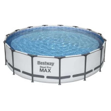 Каркасний басейн Bestway 56488 круглий 457×107 см Steel Pro MAX з фільтр-насосом, драбиною та тентом