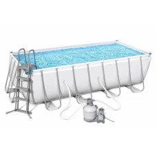 Каркасний басейн Bestway 56671 488×244×122 см Steel Pro MAX з фільтр-насосом і драбиною