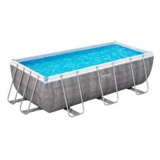 Каркасний басейн Bestway 56722 прямокутний 412×201×122 см (Steel Rattan)