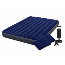 Надувний матрац Intex 64765 Dura-Beam Standard 152×203×25 см з насосом і двома подушками