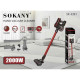 Пилосос акумуляторний ручний Sokany SK3391R вертикальний бездротовий для сухого прибирання 2000 Вт 